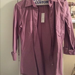 Lavender button down collar shirt